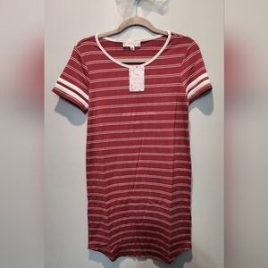 Pink Rose T-shirt Dress